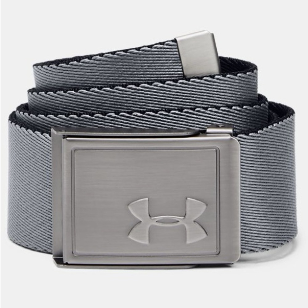 Under Armour Silver and Gray Men's Belt